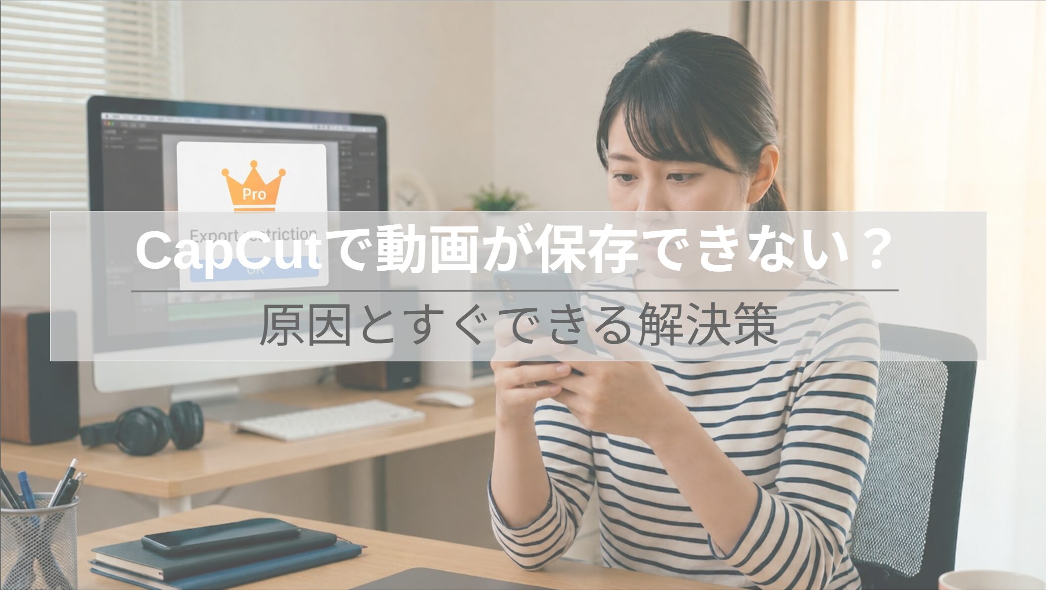CapCutで動画が保存できない原因とすぐできる解決策のタイトル画像