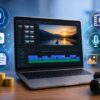PowerDirectorのAIクレジット料金や動画生成・文字起こし機能をイメージした動画編集環境