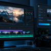 DaVinci Resolveで動画をMP4に書き出す設定をイメージした動画編集画面