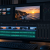 DaVinci Resolveで音が出ないトラブルをイメージした動画編集とオーディオ波形の画面