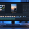 DaVinci Resolveで縦動画やYouTubeショートを編集しているイメージ