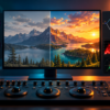 DaVinci Resolveのカラーグレーディングをイメージした編集画面