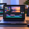 InShotのPC・Windows・Mac利用をイメージした複数端末の動画編集画面