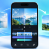 InShotのロゴとウォーターマーク削除をイメージしたスマートフォンの動画編集画面と削除前後の比較イラスト